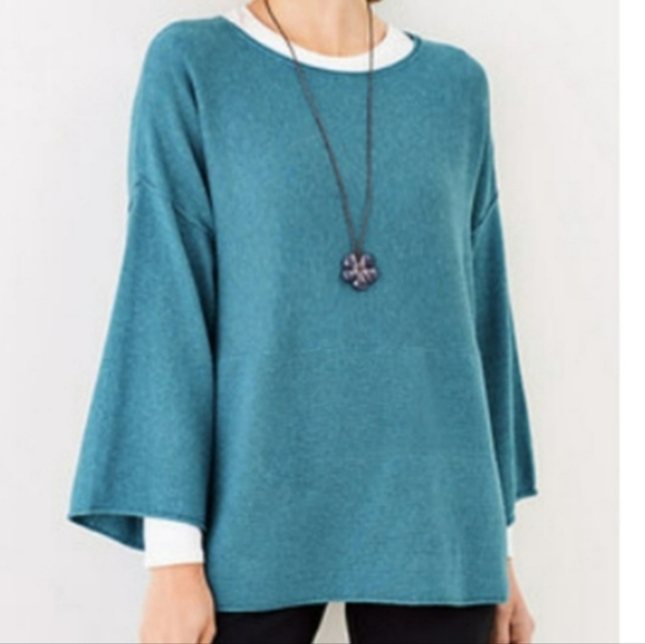 J. Jill Tops - PURE JILL Kimono Cotton Cashmere Blend Top Size L